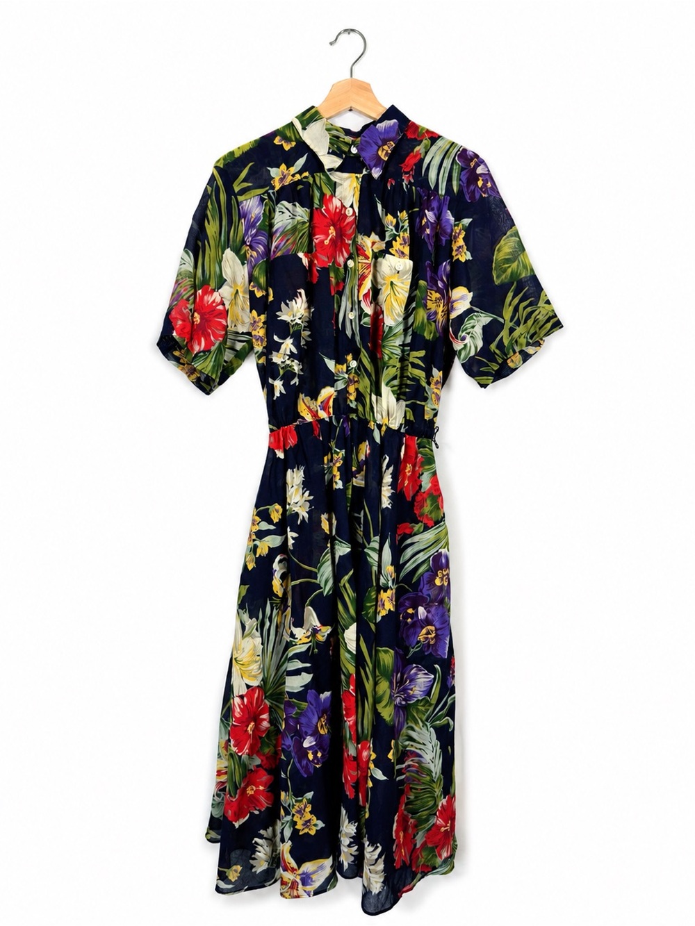 MENU 100% Cotton Floral Maxi Dress Size M Whimsigoth Vacation Resort Vintage